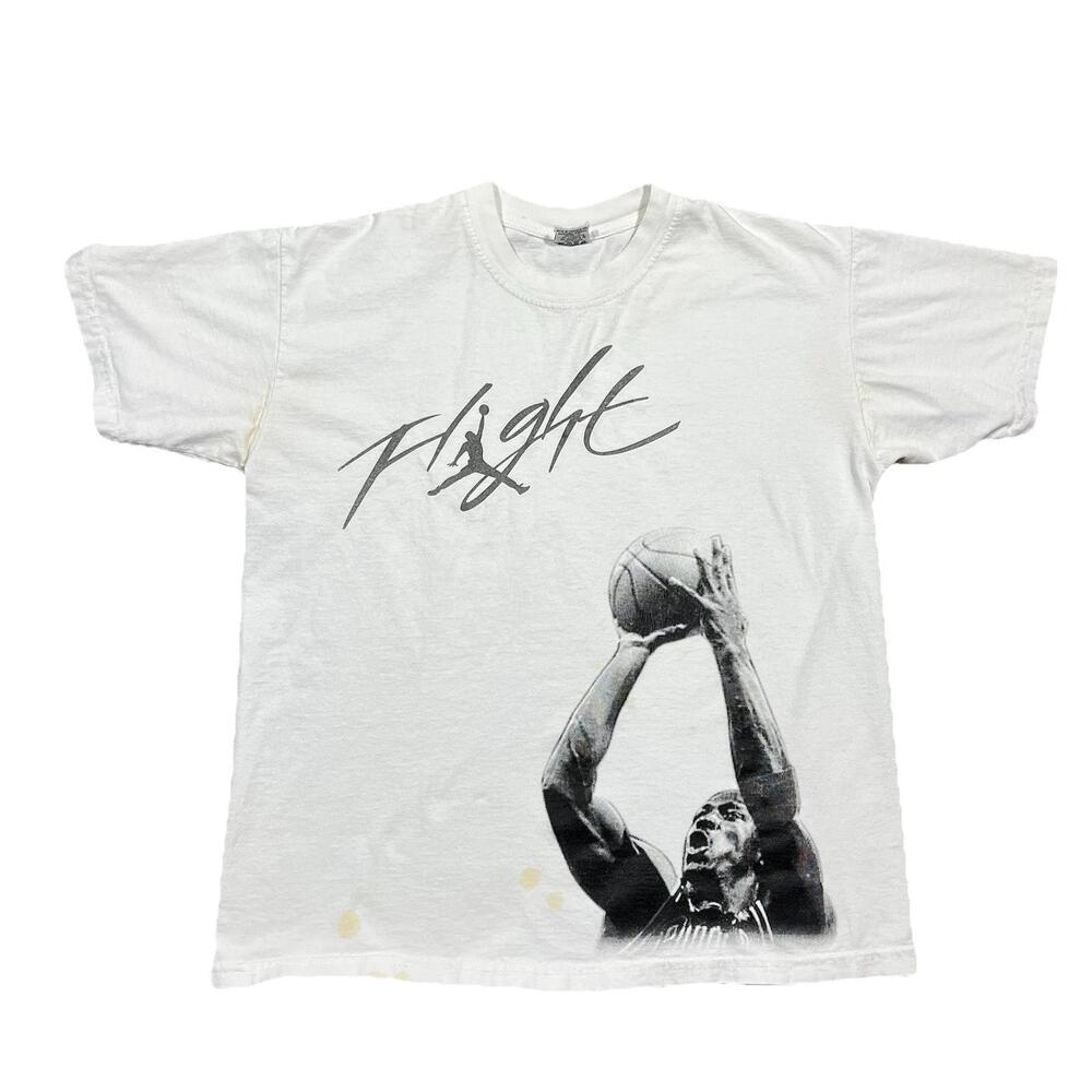 Jordan Flight Basketball Graphic T Shirt White M City Tag Usa